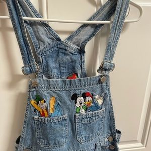 Vintage Mickey & Friends Overalls Medium shorts
